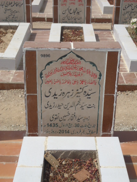 9896 – Syeda Kaneez Zehra Zaidi